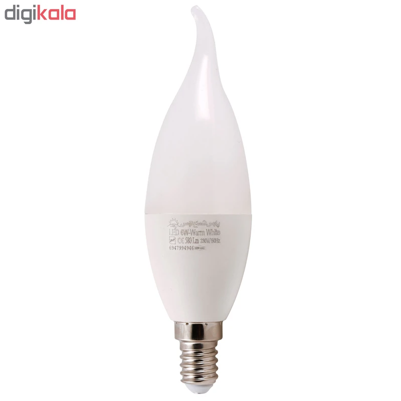 لامپ LED اشکی 6 وات مات E14 مارک پارس شعاع توس